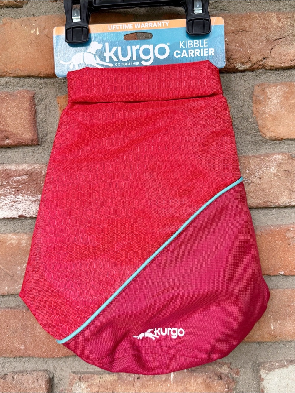 Kurgo Kibble Carrier in Chili Red Store and Transport Pet Food While Traveling - Picture 2 of 11